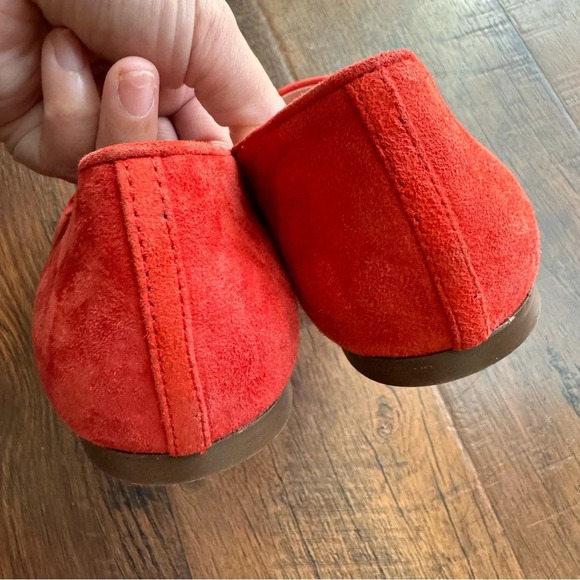 J.Crew Smoking Suede Slippers Reddish Orange Flats size 7 1/2 - Picture 4 of 11